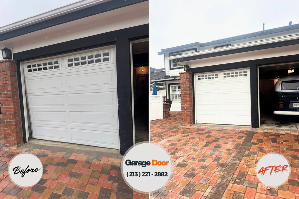 Before and after: garage door repair 63121
